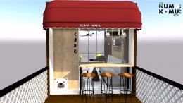 ออกแบบ ผลิต และติดตั้งร้าน : Kuma Kamu ร้านชา เครื่องดื่ม อิตาเลียนโซดา  บางใหญ่ นนทบุรี